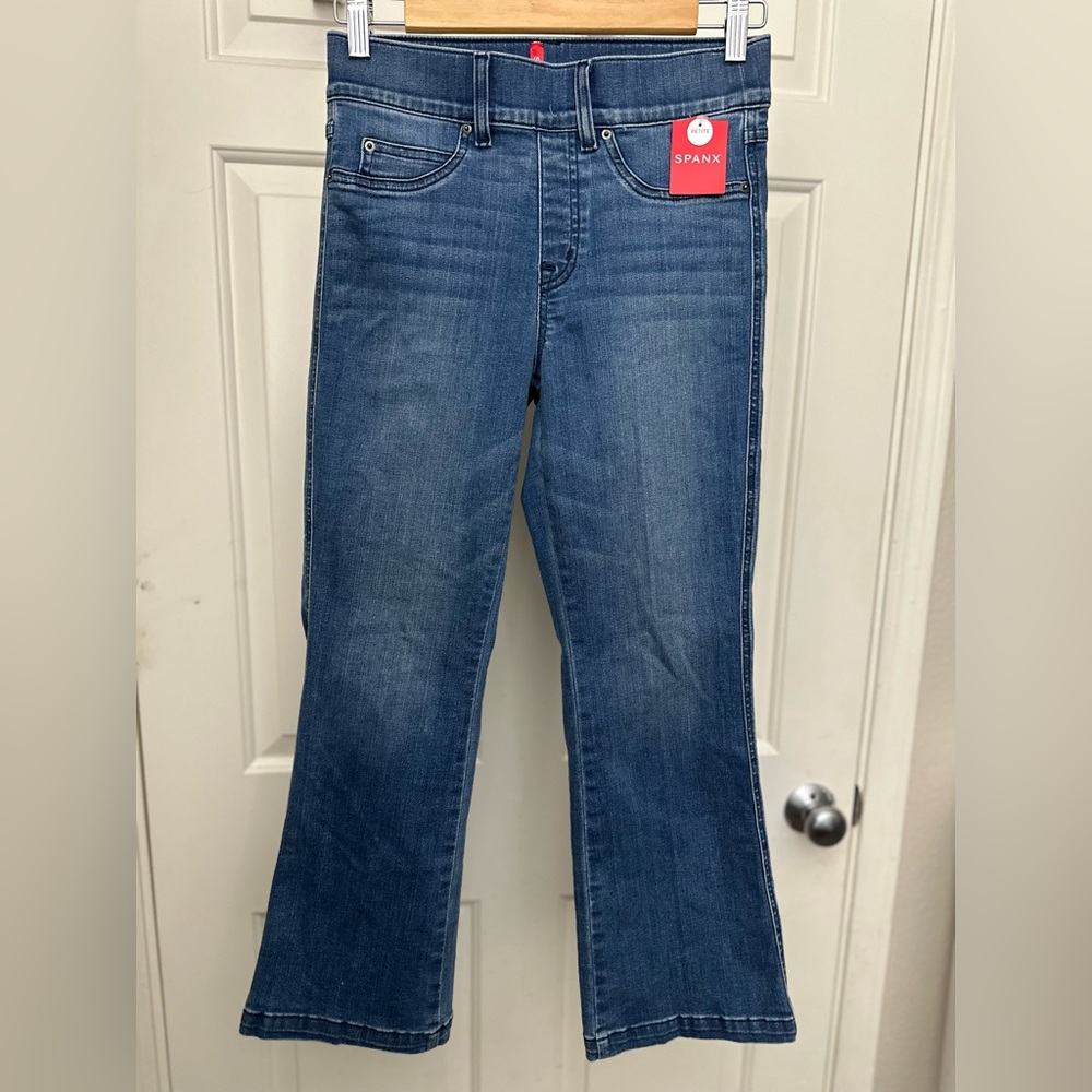 SPANX Denim Cropped Kick Flare Pant
